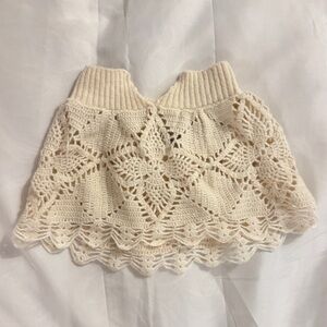 Ssense x Katya Zelentsova mini crochet knitted skirt